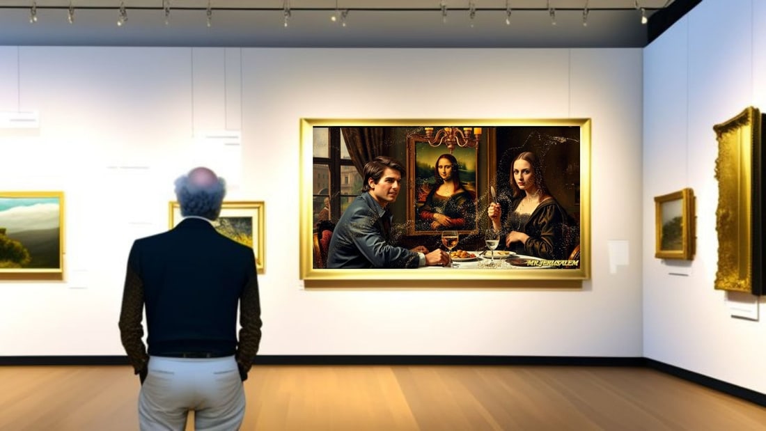 Tom Cruise - Dinner With Mona Lisa-D2, Limited Edition of 50 Pieces, Signed & Numbered - 2