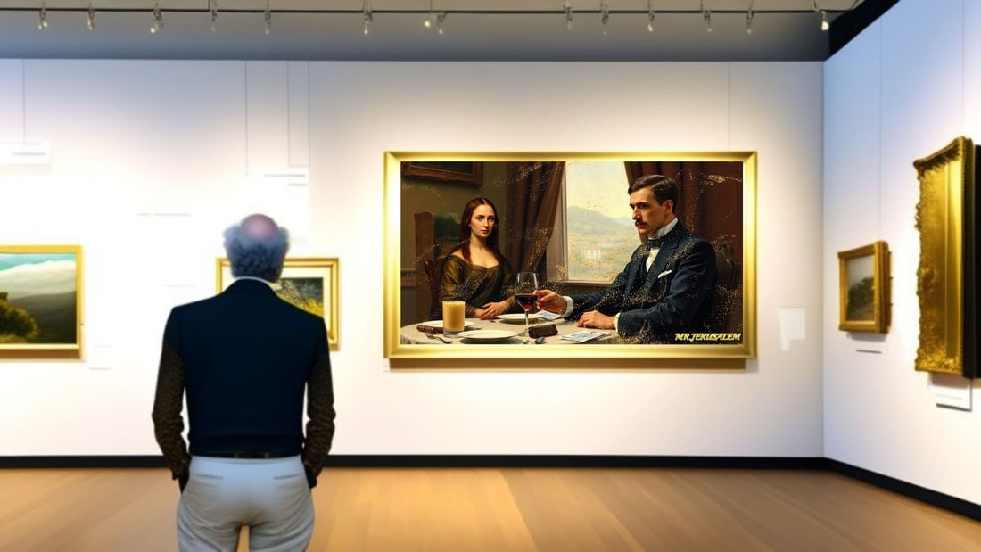 Nikola Tesla - Dinner With Mona Lisa-D2, Limited Edition of 50 Pieces, Signed & Numbered - 2