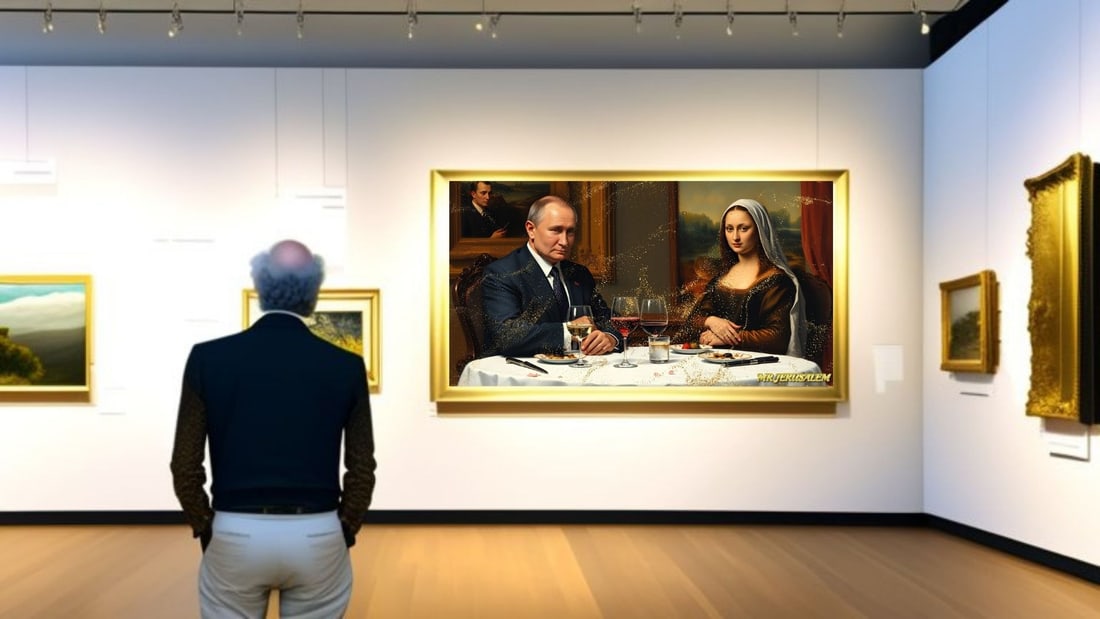 Vladimir Putin - Dinner With Mona Lisa-D1, Limited Edition of 50 Pieces, Signed & Numbered - 2