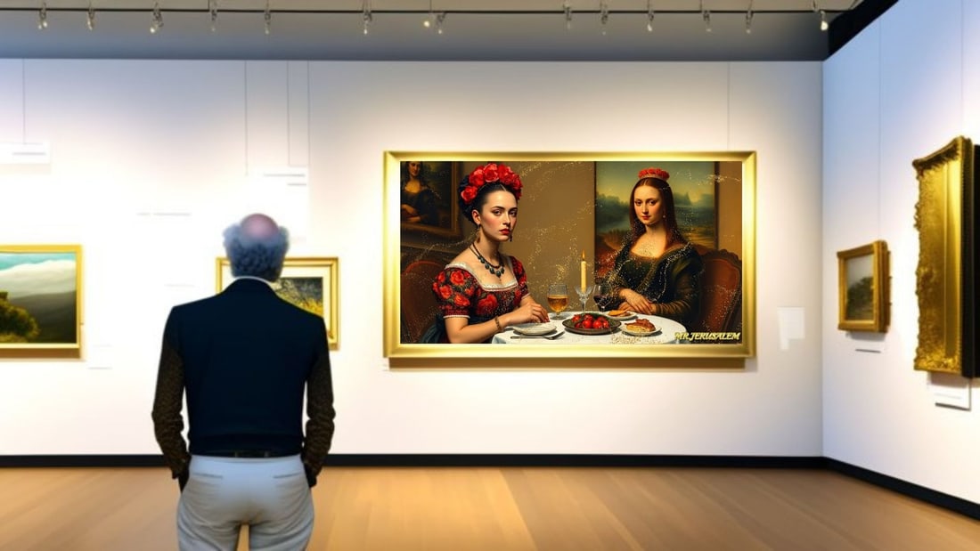 Frida Kahlo - Dinner With Mona Lisa-D1, Limited Edition of 50 Pieces, Signed & Numbered - 2