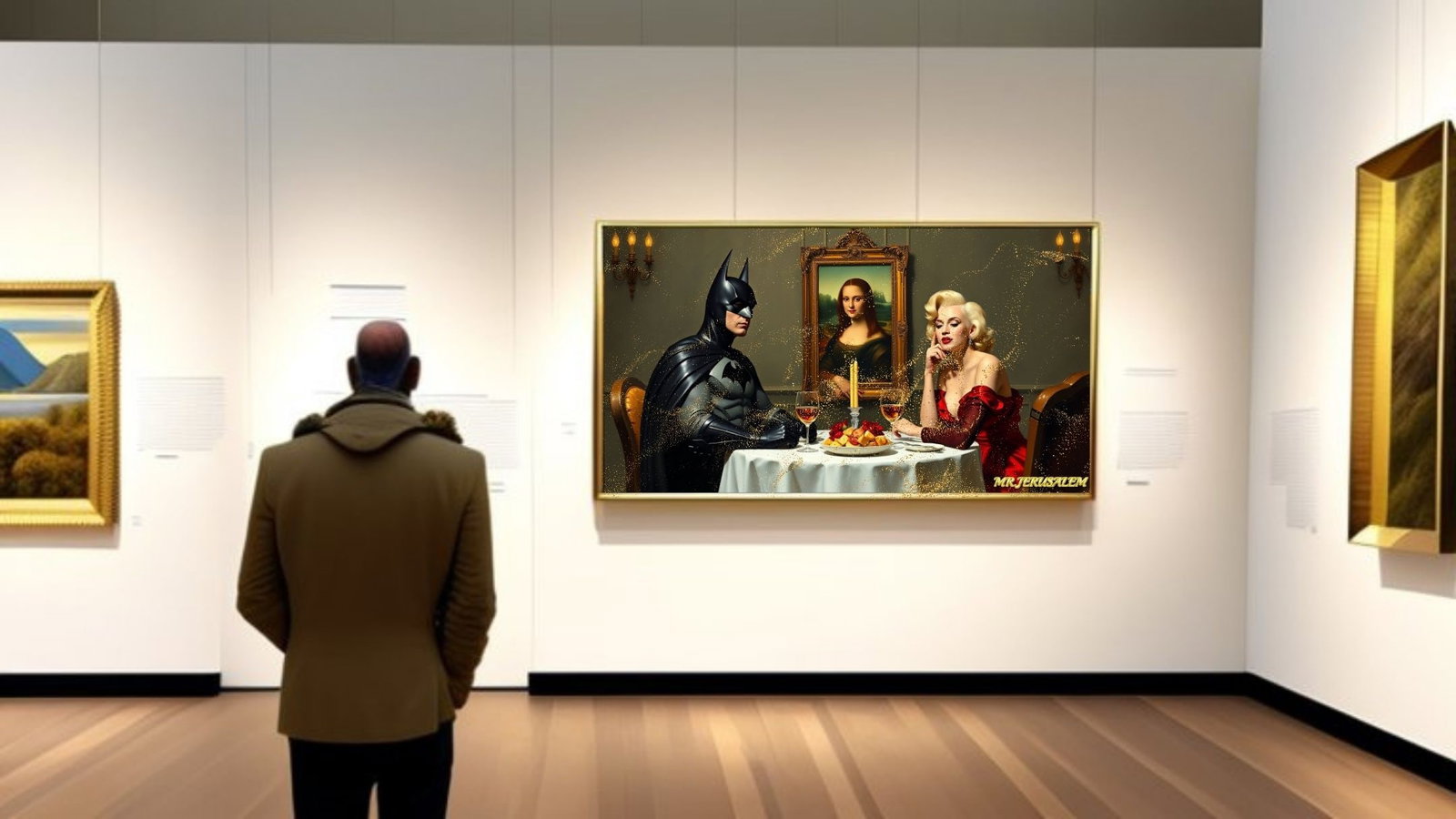 Batman Dinner With Mona Lisa & Marilyn Monroe-D2, Limited Edition of 50 Pieces - 2