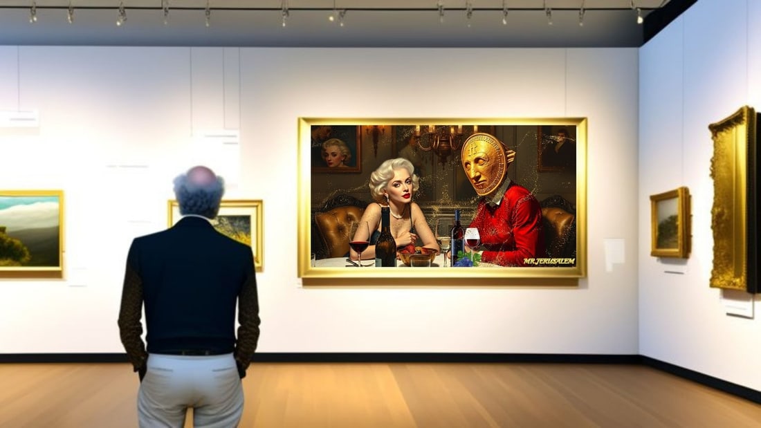 Satoshi Nakamoto - Dinner With Marliyn Monroe-D1, Limited Edition of 50 Pieces, Signed & Numbered - 2