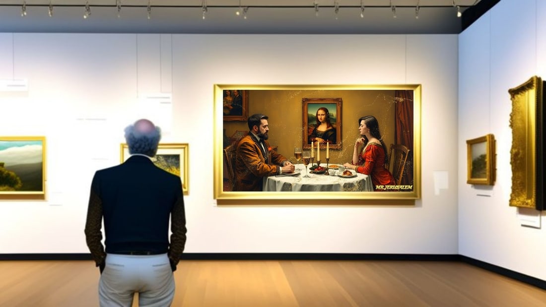 Gustav Klimt - Dinner With Mona Lisa-D2, Limited Edition of 50 Pieces, Signed & Numbered - 2