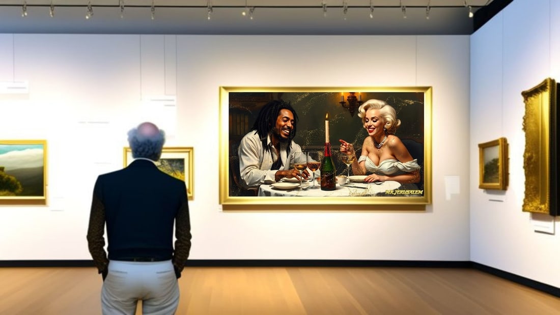 Bob Marley - Dinner With Marliyn Monroe-D2, Limited Edition of 50 Pieces, Signed & Numbered - 2