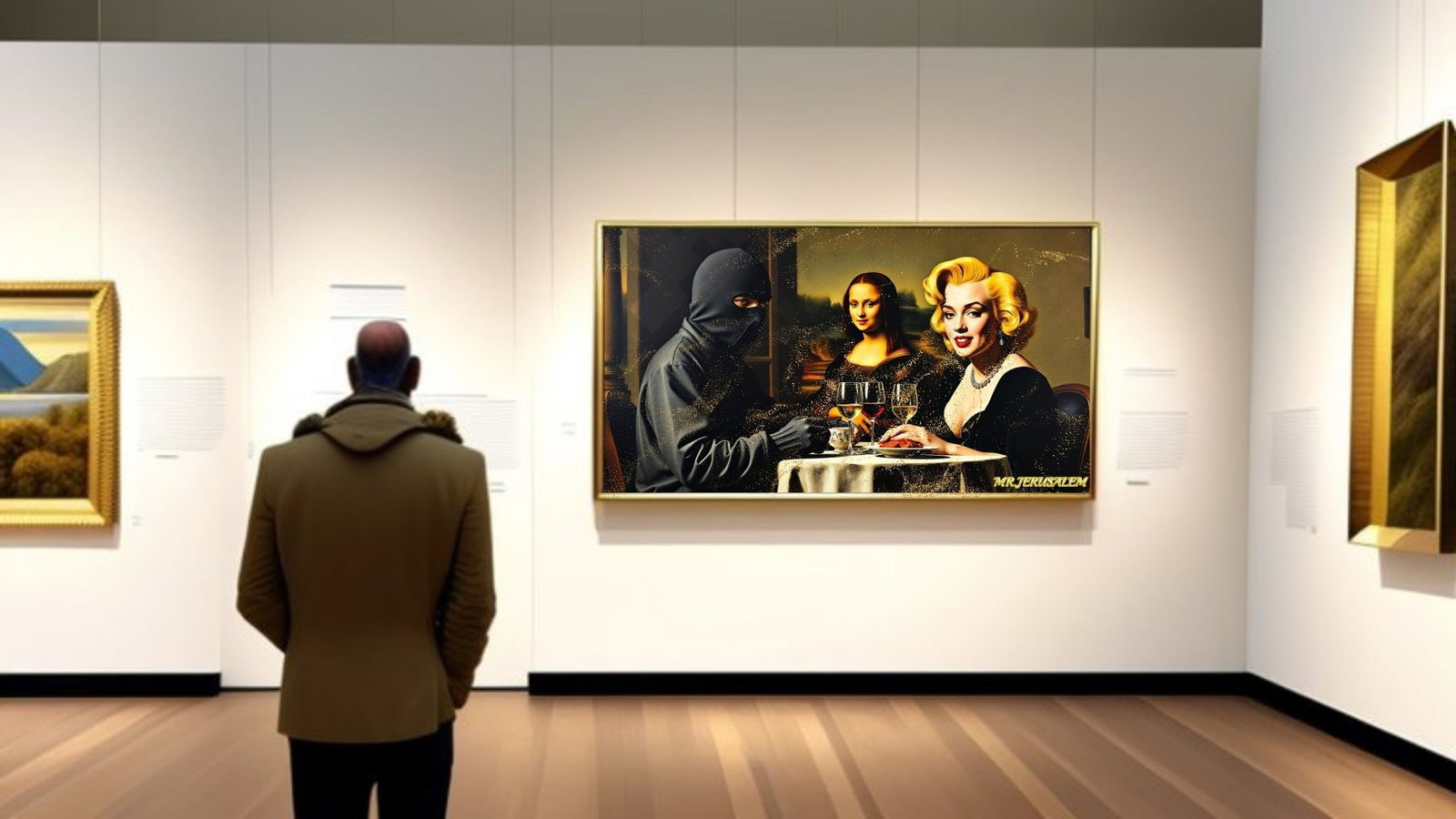 Banksy Dinner With Mona Lisa & Marilyn Monroe-D1, Limited Edition of 50 Pieces - 2