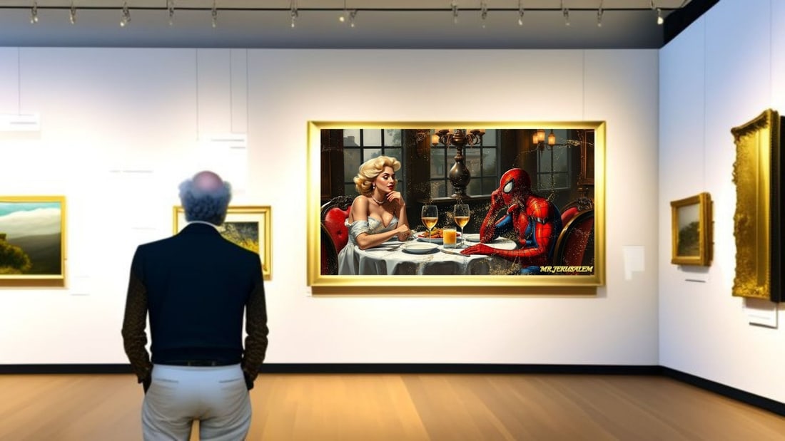 Spiderman - Dinner With Marliyn Monroe-D2, Limited Edition of 50 Pieces, Signed & Numbered - 2