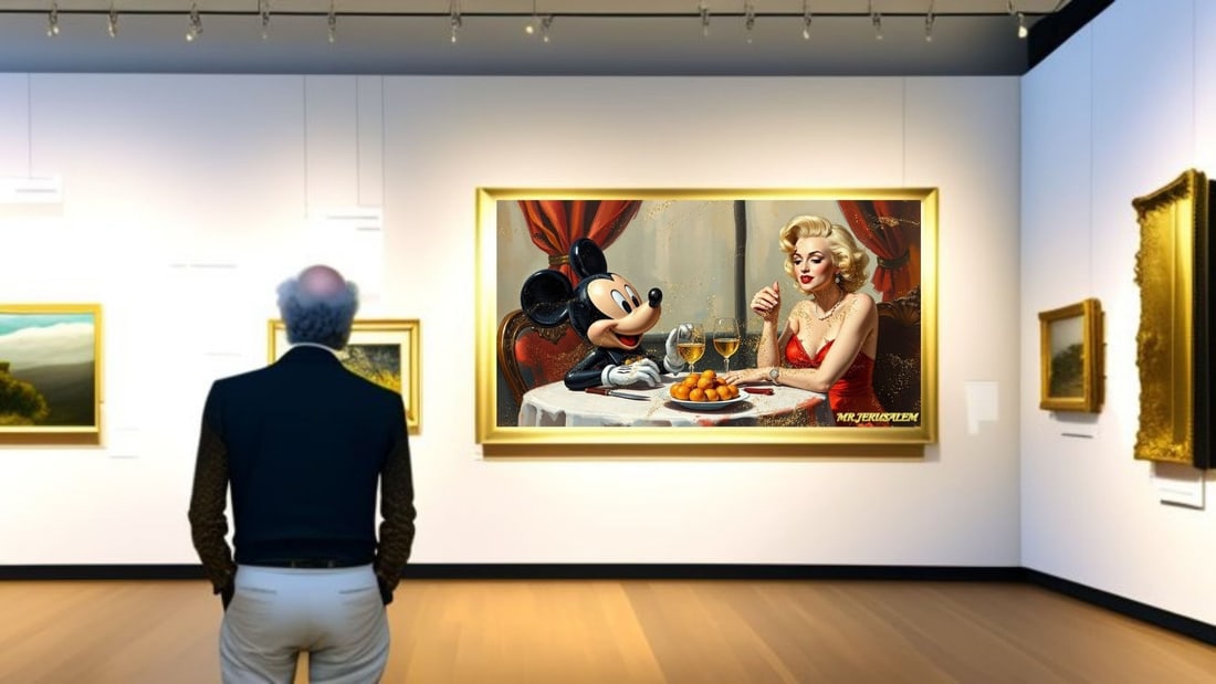 Mickey Mouse - Dinner With Marilyn Monroe-D1, Limited Edition of 50 Pieces, Signed & Numbered - 2