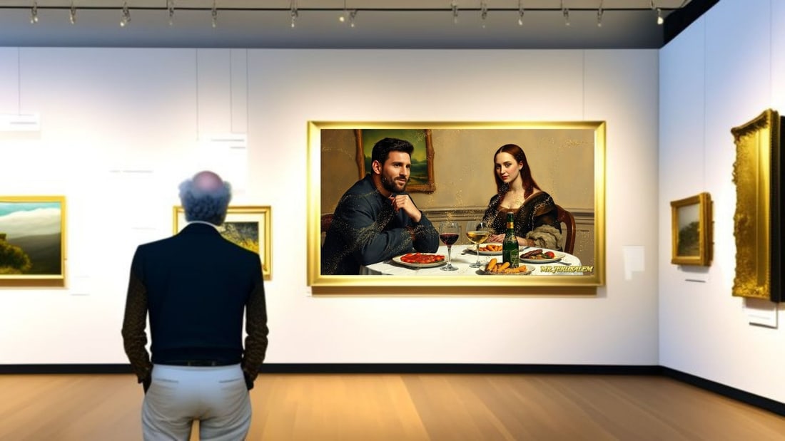 Lionel Messi - Dinner With Mona Lisa-D2, Limited Edition of 50 Pieces, Signed & Numbered - 2