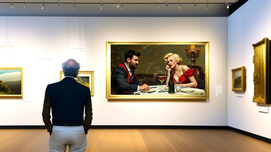 Lionel Messi - Dinner With Marilyn Monroe-D2, Limited Edition of 50 Pieces, Signed & Numbered - 2