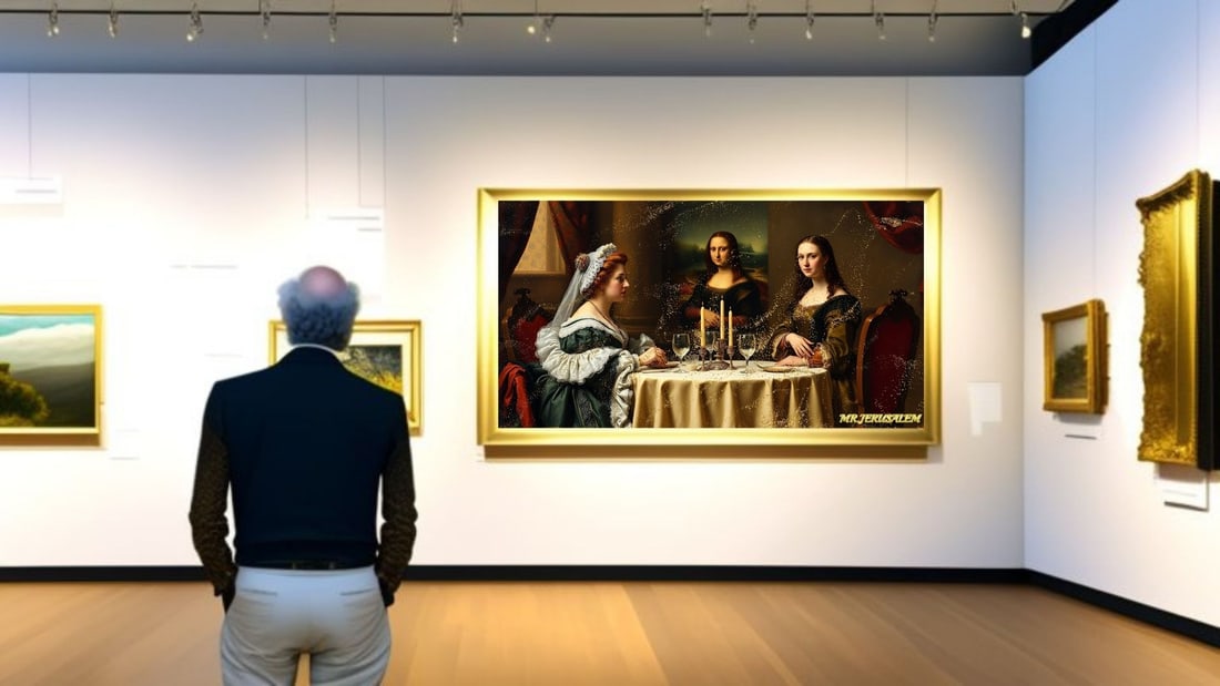 Queen Victoria - Dinner With Mona Lisa-D2, Limited Edition of 50 Pieces, Signed & Numbered - 2