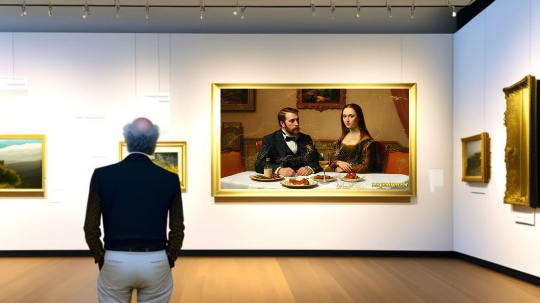 Auguste Renoir - Dinner With Mona Lisa- D2, Limited Edition of 50 Pieces, Signed & Numbered - 2
