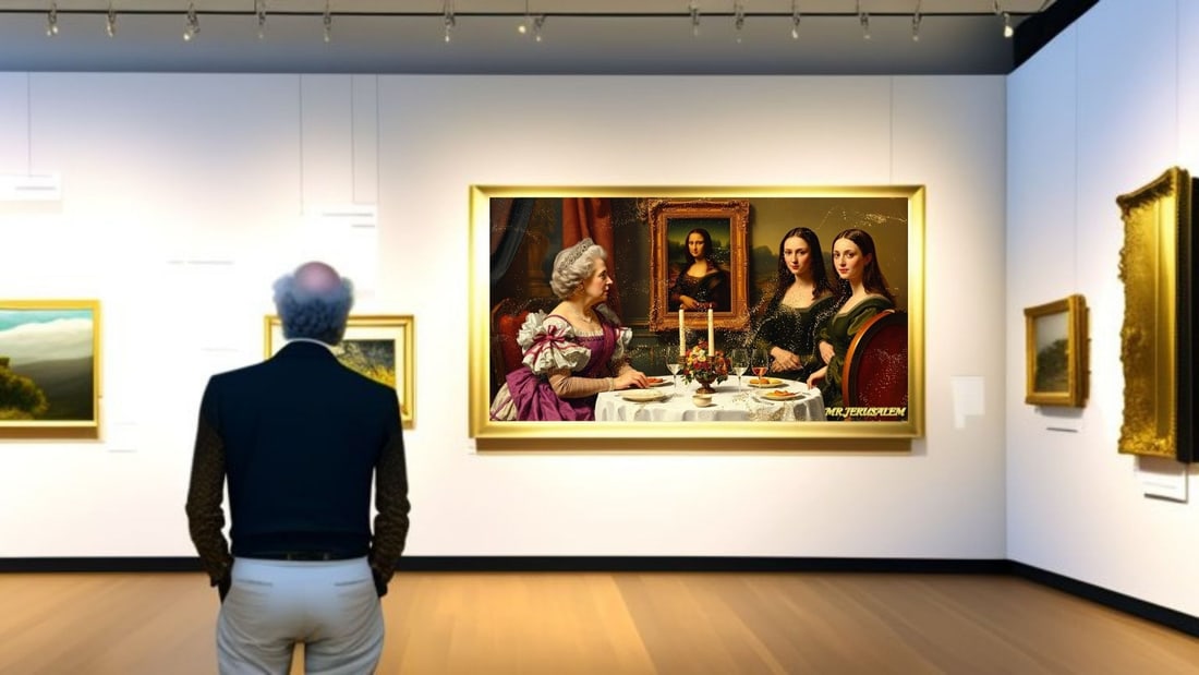 Queen Elizabeth II - Dinner With Mona Lisa-D2, Limited Edition of 50 Pieces, Signed & Numbered - 2