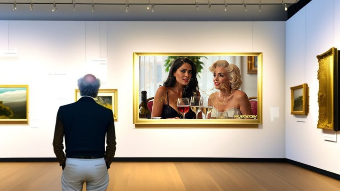 Salma Hayek - Dinner With Marliyn Monroe-D2, Limited Edition of 50 Pieces, Signed & Numbered - 2