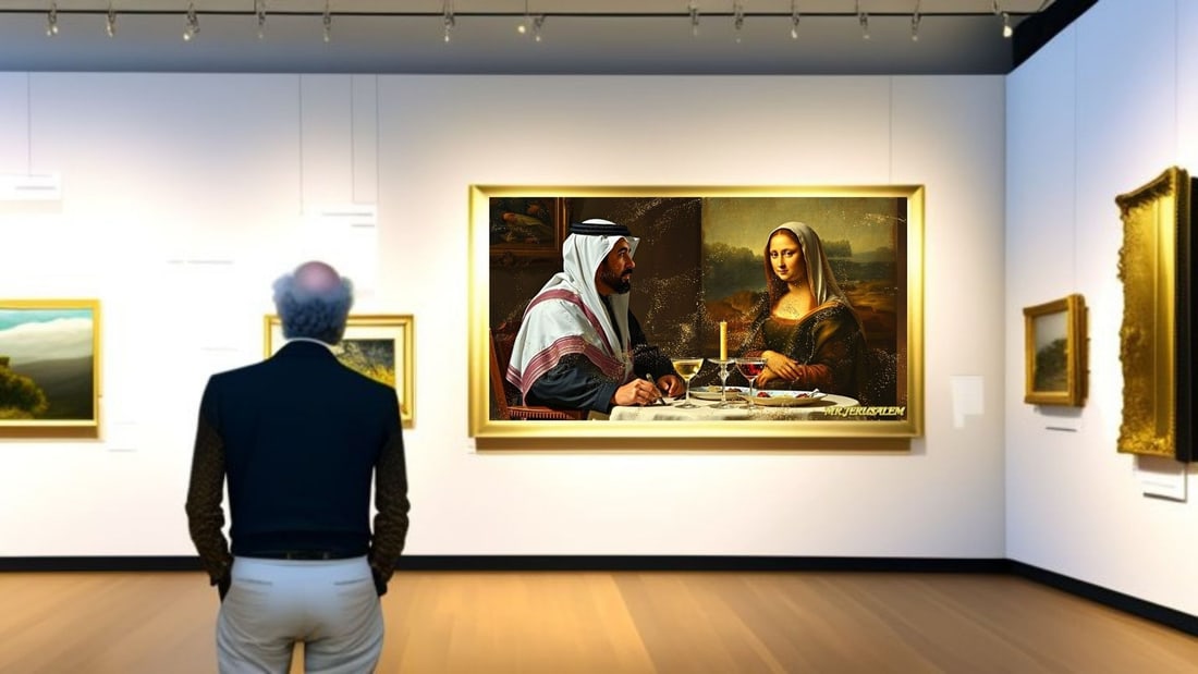 Prince Of Qatar - Dinner With Mona Lisa-D2, Limited Edition of 50 Pieces, Signed & Numbered - 2