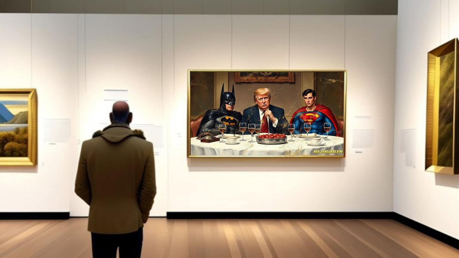 Donald Trump Dinner With Batman & Superman-D1, Limited Edition of 50 Pieces - 2