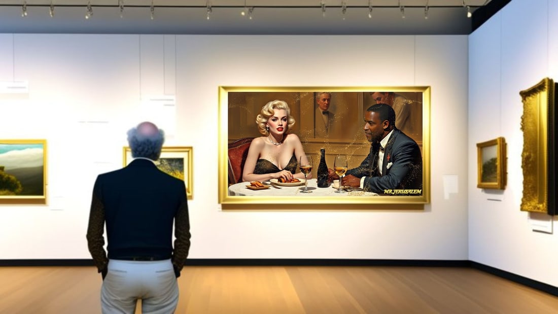 Denzel Washington - Dinner With Marilyn Monroe-D1, Limited Edition of 50 Pieces, Signed & Numbered - 2