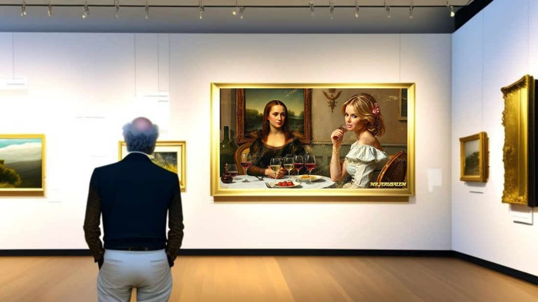 Amanda Holden - Dinner With Mona Lisa- D2, Limited Edition of 50 Pieces, Signed & Numbered - 2