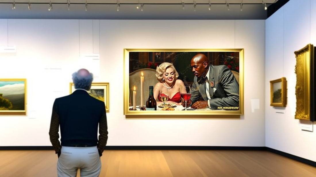 Michael Jordan - Dinner With Marilyn Monroe-D1, Limited Edition of 50 Pieces, Signed & Numbered - 2