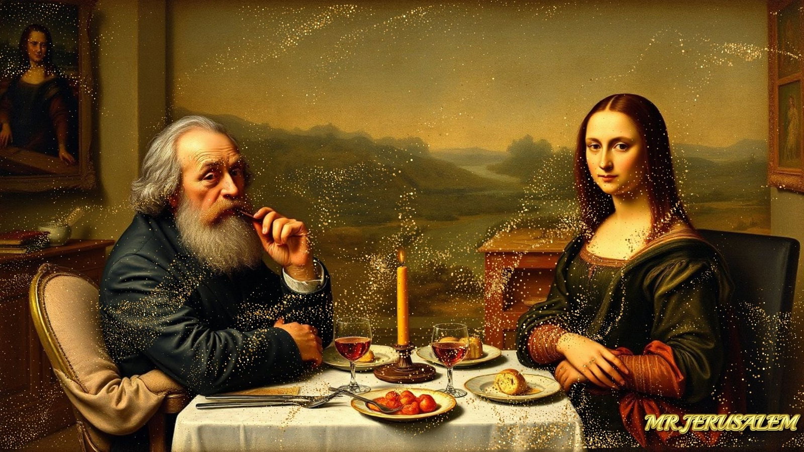 Leonardo da Vinci - Dinner With Mona Lisa-D1, Limited Edition of 50 Pieces, Signed & Numbered (1 of 5)