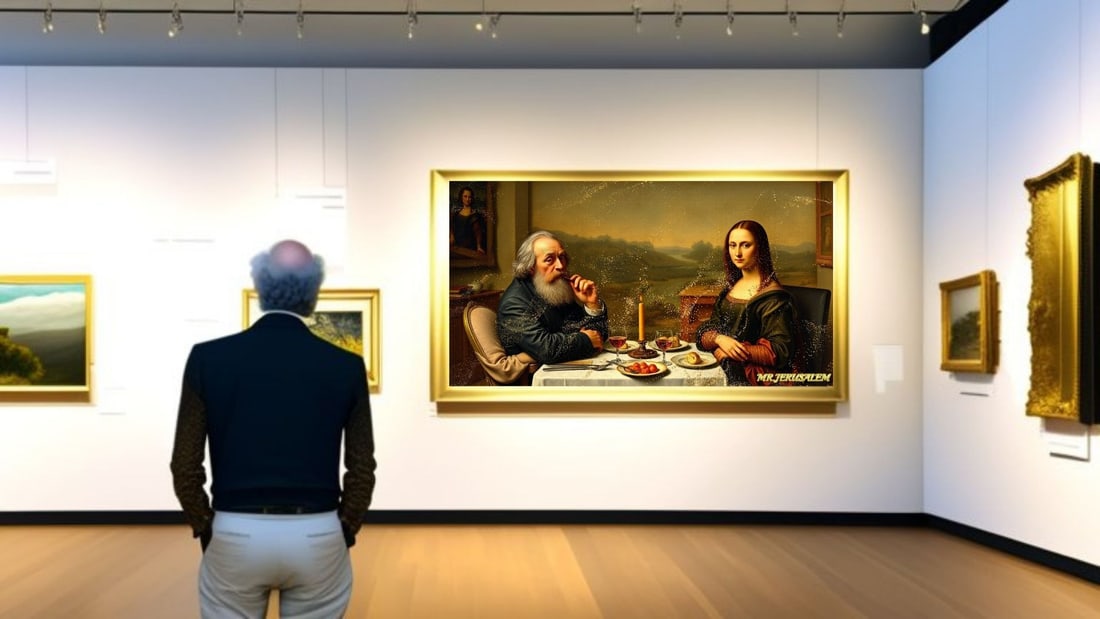 Leonardo da Vinci - Dinner With Mona Lisa-D1, Limited Edition of 50 Pieces, Signed & Numbered - 2