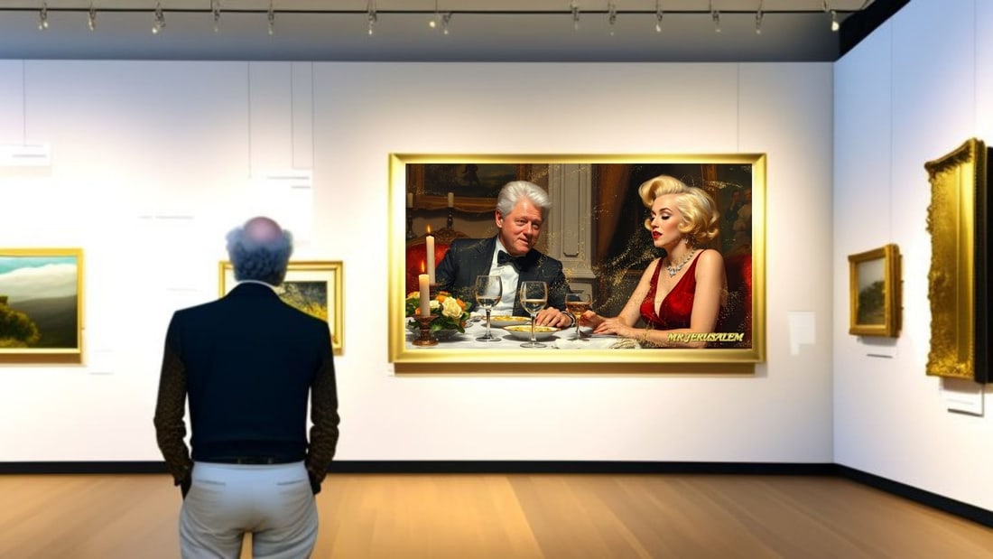 Bill Clinton - Dinner With Marilyn Monroe- D1, Limited Edition of 50 Pieces, Signed & Numbered - 2