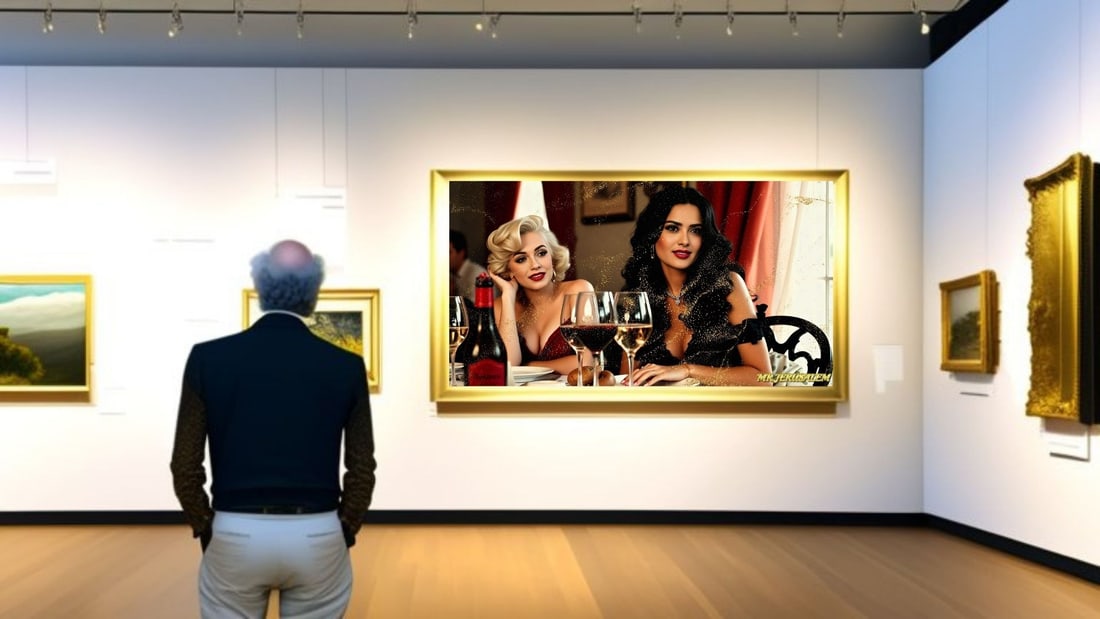 Salma Hayek - Dinner With Marliyn Monroe-D1, Limited Edition of 50 Pieces, Signed & Numbered - 2