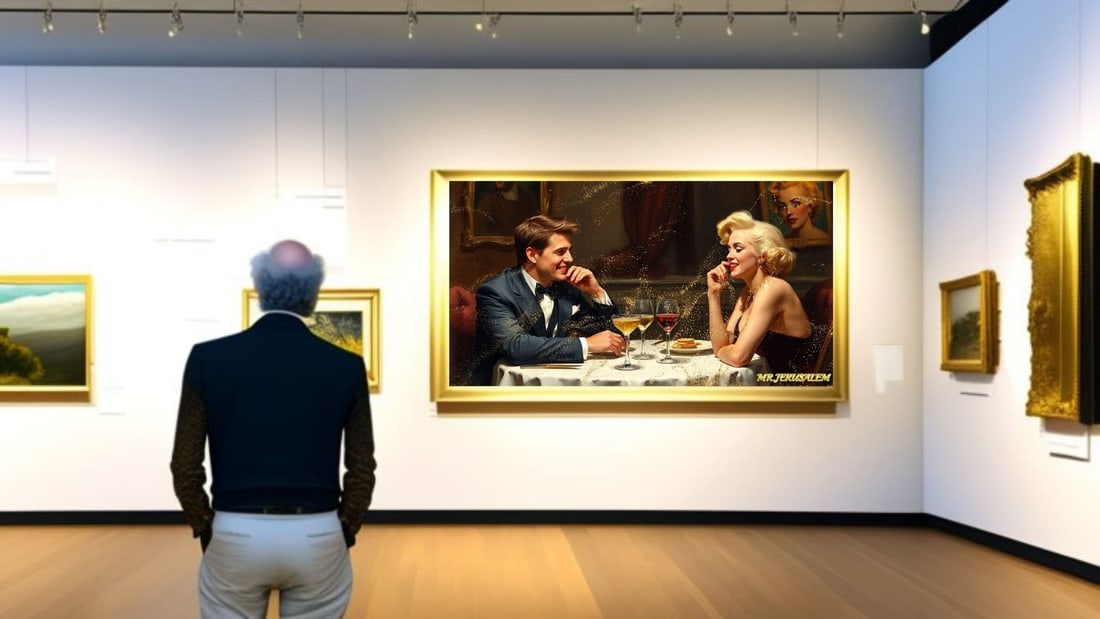 Tom Cruise - Dinner With Marliyn Monroe-D1, Limited Edition of 50 Pieces, Signed & Numbered - 2