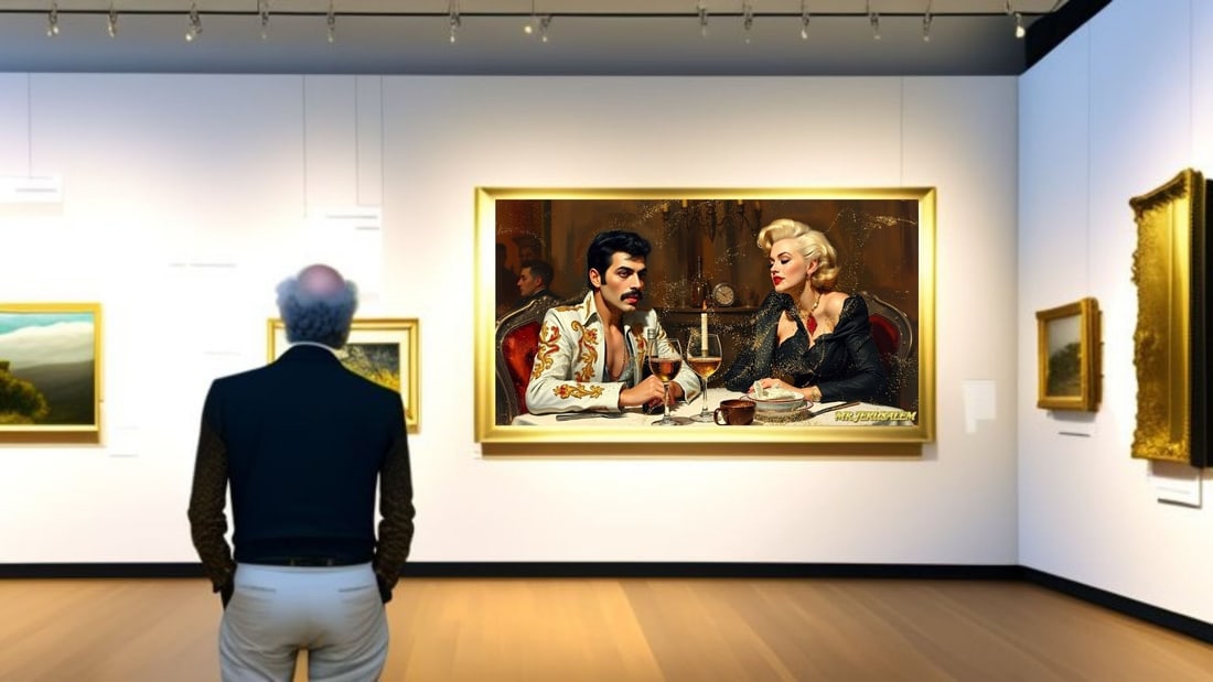 Freddie Mercury - Dinner With Marilyn Monroe-D2, Limited Edition of 50 Pieces, Signed & Numbered - 2