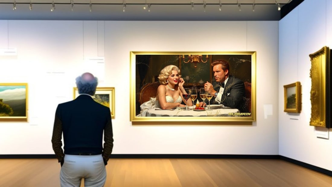 Arnold Schwarzenegger - Dinner With Marilyn Monroe- D1, Edition of 50 Pieces, Signed & Numbered - 2
