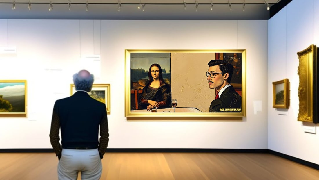 Piet Mondrian - Dinner With Mona Lisa-D2, Limited Edition of 50 Pieces, Signed & Numbered - 2