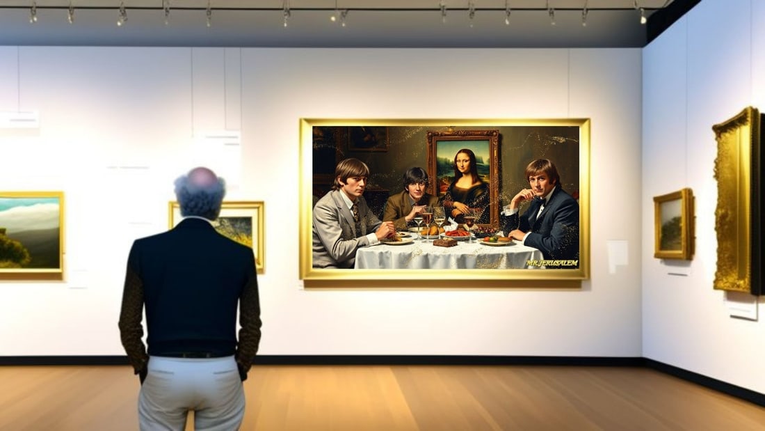 The Beatles - Dinner With Mona Lisa-D1, Limited Edition of 50 Pieces, Signed & Numbered - 2