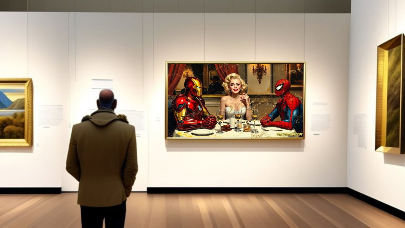 Marilyn Monroe Dinner With Ironman & Superman, Limited Edition of 50 Pieces - 2