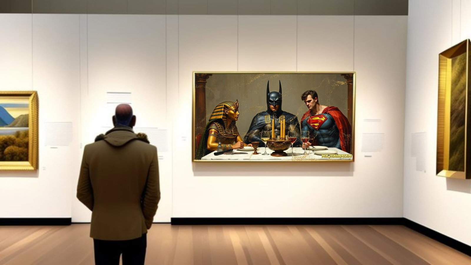 Tutankhamun Dinner With Batman & Superman, Limited Edition of 50 Pieces - 2
