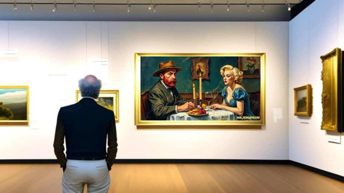 Vincent Van Gogh - Dinner With Marliyn Monroe-D2, Limited Edition of 50 Pieces, Signed & Numbered - 2