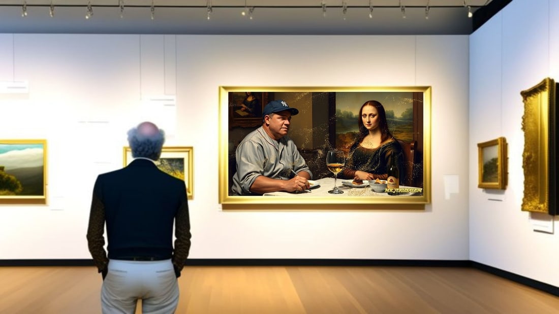 Babe Ruth - Dinner With Mona Lisa- D1, Limited Edition of 50 Pieces, Signed & Numbered - 2