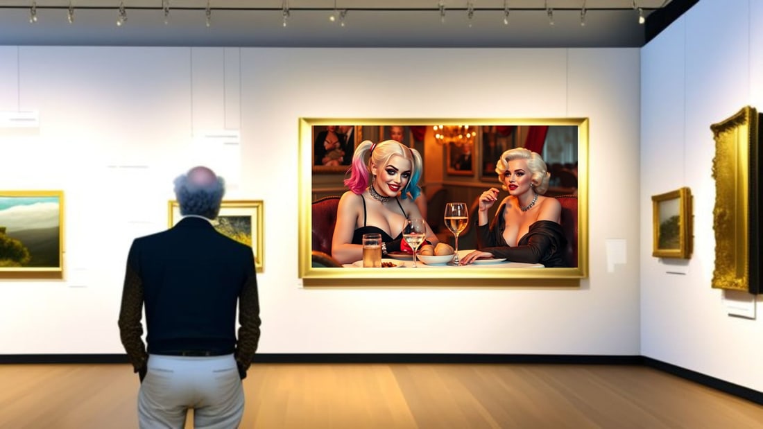 Harley Quinn - Dinner With Marilyn Monroe-D1, Limited Edition of 50 Pieces, Signed & Numbered - 2