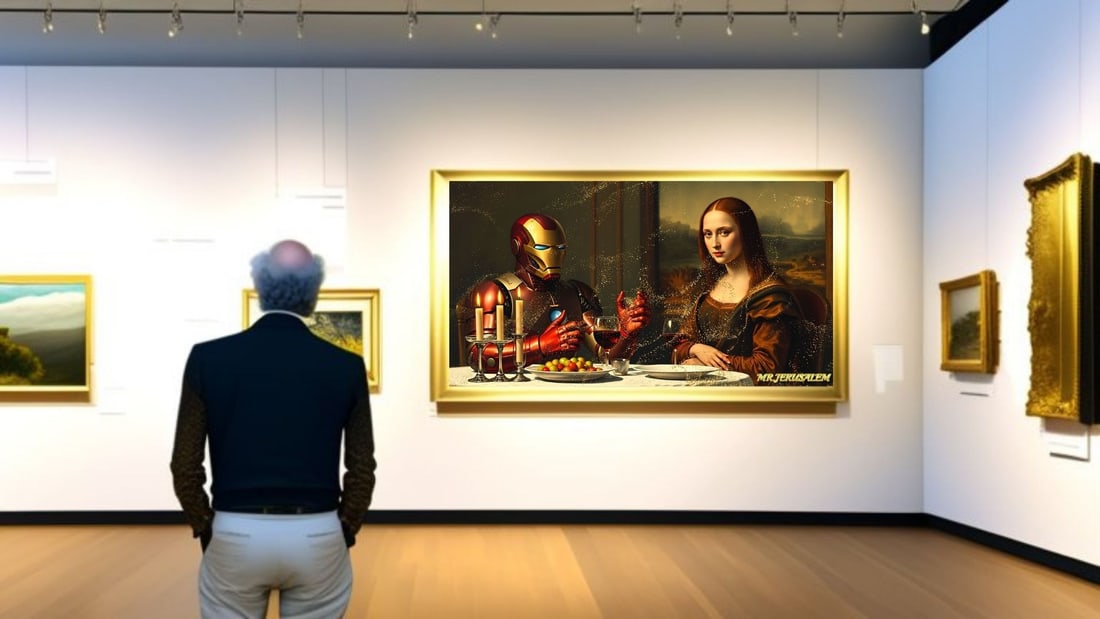 Ironman - Dinner With Mona Lisa-D1, Limited Edition of 50 Pieces, Signed & Numbered - 2