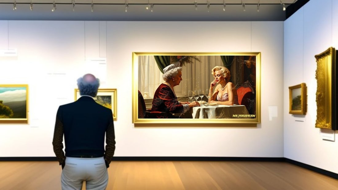 Queen Elizabeth II - Dinner With Marliyn Monroe-D2, Limited Edition of 50 Pieces, Signed & Numbered - 2