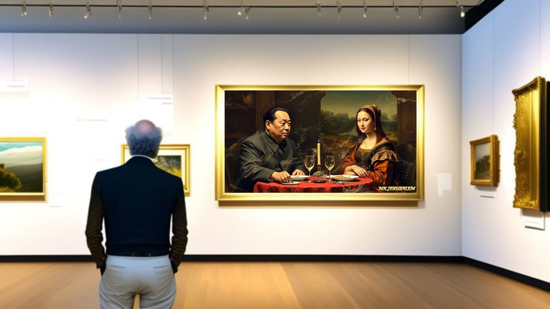 Mao Zedong - Dinner With Mona Lisa-D1, Limited Edition of 50 Pieces, Signed & Numbered - 2