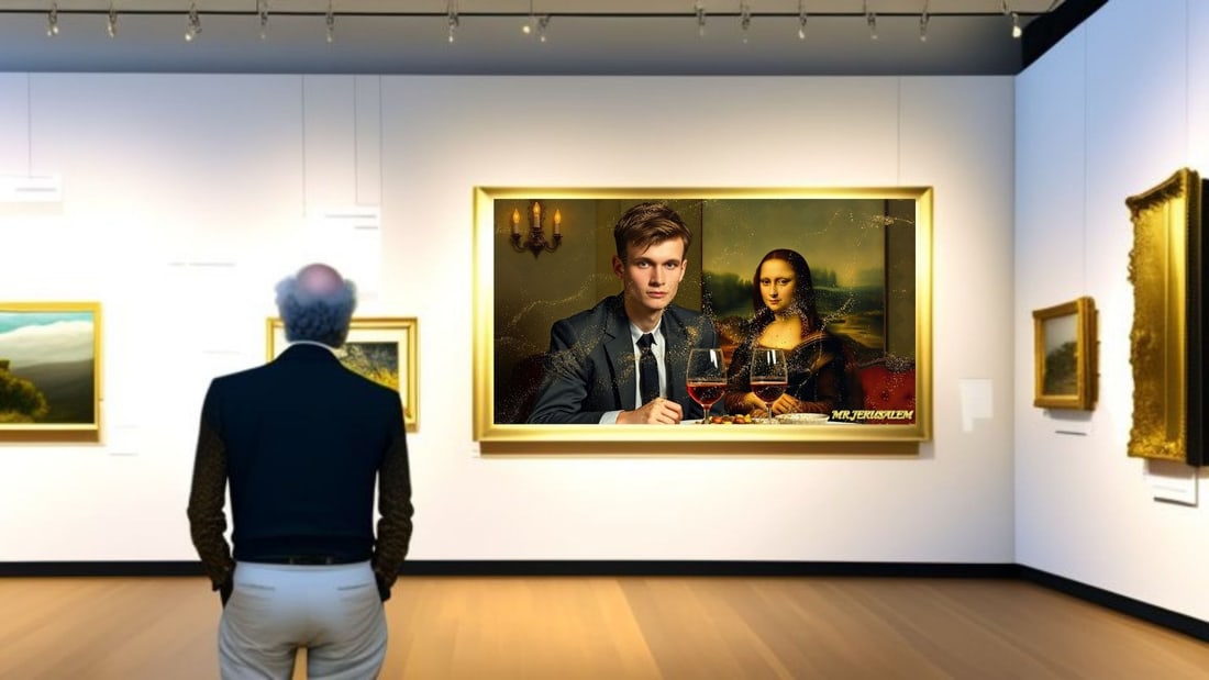 Vitalik Buterin - Dinner With Mona Lisa-D1, Limited Edition of 50 Pieces, Signed & Numbered - 2