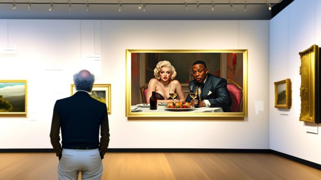 Dr. Dre - Dinner With Marilyn Monroe-D1, Limited Edition of 50 Pieces, Signed & Numbered - 2