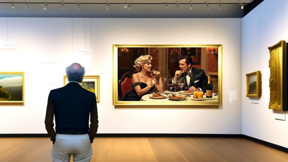 Jim Carrey - Dinner With Marilyn Monroe-D1, Limited Edition of 50 Pieces, Signed & Numbered - 2
