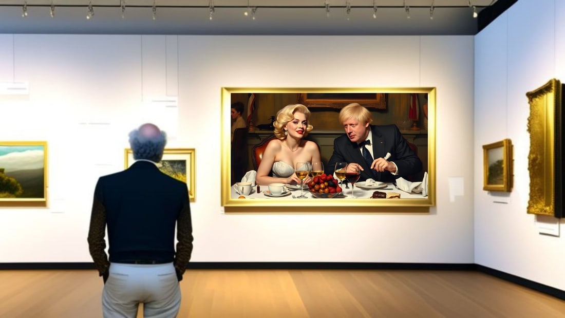 Boris Johnson - Dinner With Marilyn Monroe-D2, Limited Edition of 50 Pieces, Signed & Numbered - 2