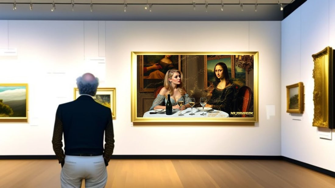 Paris Hilton - Dinner With Mona Lisa-D2, Limited Edition of 50 Pieces, Signed & Numbered - 2