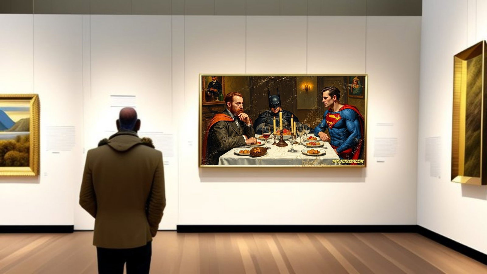 Vincent Van Gogh Dinner With Batman & Superman, Limited Edition of 50 Pieces - 2