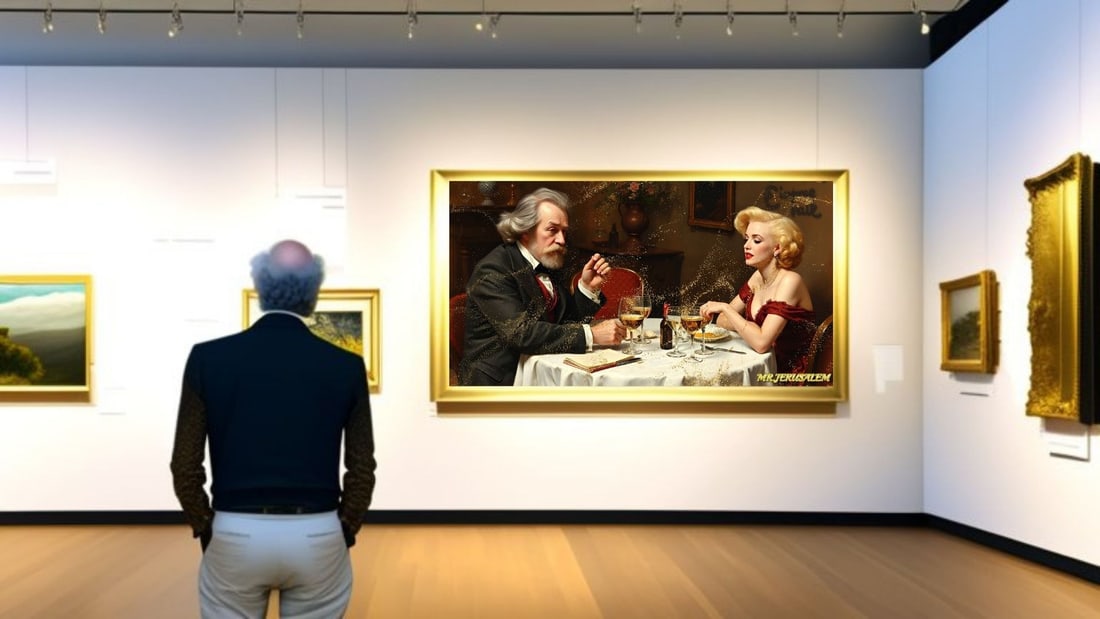 Charles Dickens - Dinner With Mona Lisa-D2, Limited Edition of 50 Pieces, Signed & Numbered - 2