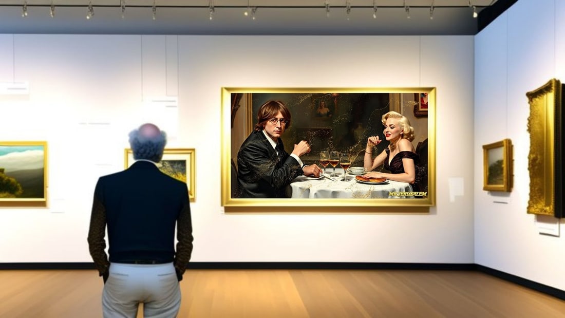 John Lennon - Dinner With Marilyn Monroe-D1, Limited Edition of 50 Pieces, Signed & Numbered - 2