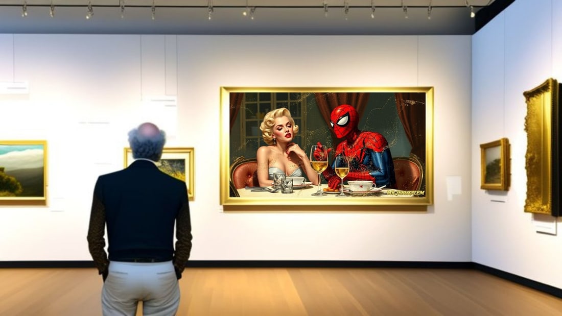Spiderman - Dinner With Marliyn Monroe-D1, Limited Edition of 50 Pieces, Signed & Numbered - 2