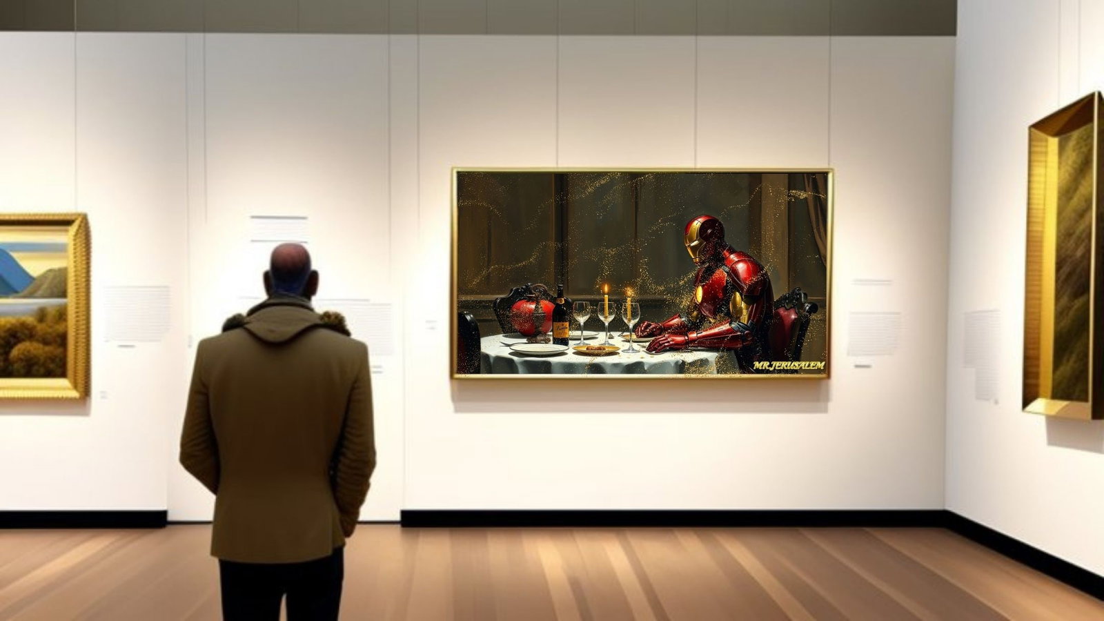 Ironman Dinner Alone-D2, Canvas Mixed Media, Limited Edition of 50 Pieces - 2