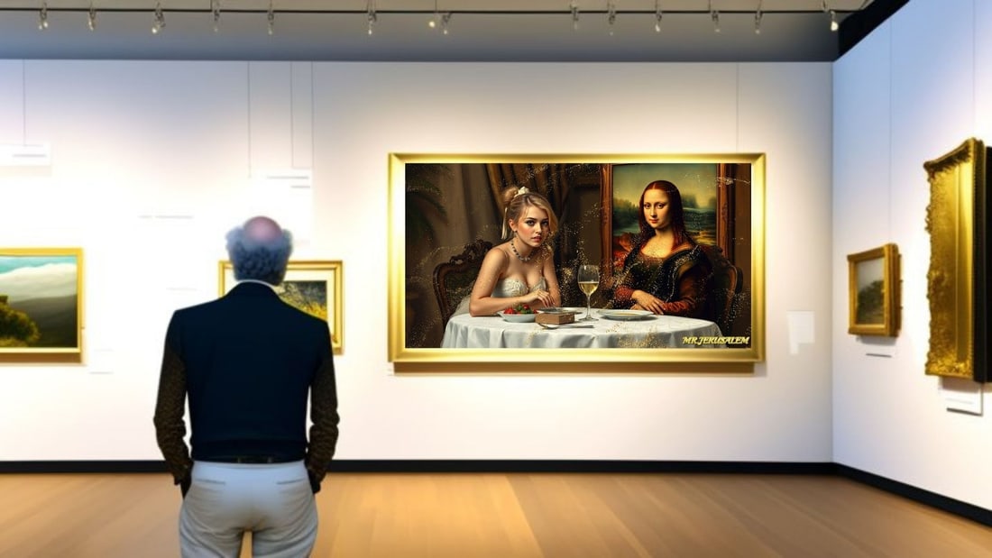 Miley Cyrus - Dinner With Mona Lisa-D2, Limited Edition of 50 Pieces, Signed & Numbered - 2